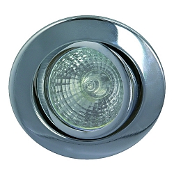 Lumière encastrée MR16 pivotant IP20, chrome