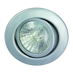 Lumière encastrée MR16 pivotant IP20, chromé mat