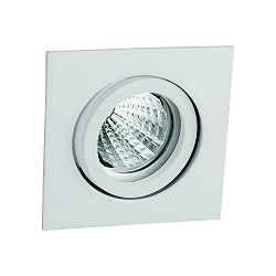 Downlight TULKA angulaire, pivotant IP20, couvert de poudre, blanc mat