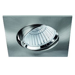 Plafonnier encastré BAN COB pivotant, carré, courant constant IP40, fer brossé gradable