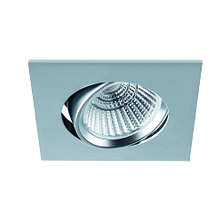 Plafonnier encastré BAN COB pivotant, carré, courant constant IP40, chromé mat gradable
