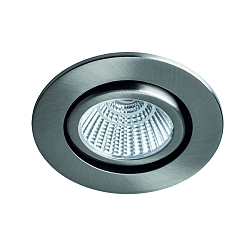 recessed luminaire BAN COB round, swivelling, current constant IP40, stainless steel dimmable 7W 600lm 3000K 40° CRI 90-100