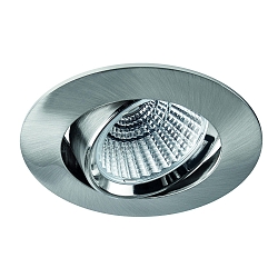 recessed luminaire BAN COB round, swivelling, current constant IP40, brushed iron dimmable 7W 672lm 4000K 40° CRI 90-100