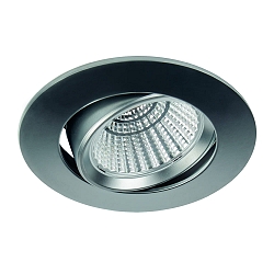 recessed luminaire BAN COB round, swivelling, current constant IP40, chrome matt dimmable 7W 620lm 2700K 40° CRI 90-100