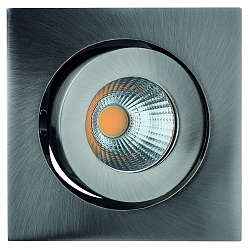 recessed luminaire RINCA COB swivelling, rotatable, current constant IP20, brushed iron dimmable 8W 694lm 2700K 25° CRI 90-100
