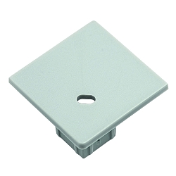 end cap EP30/30 square, built-in version, with feed-in option, aluminium