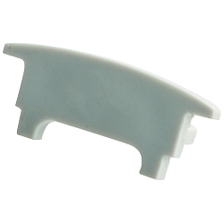 end cap COLLAR PROFILE FLAT flat, closed, grey
