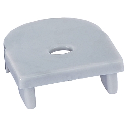 end cap PFH415 / PFH418 (COMBINED WITH COVER PFH891) half round, with feed-in option, with cable hole, aluminium
