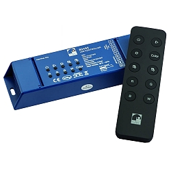 Contr�leur RF 12V/24V - 240W/480W - RGBW 4 canaux, RGBW, avec t�l�commande, bleu, noir