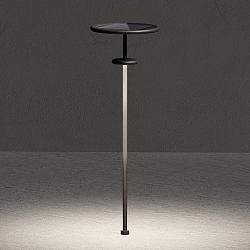 Lampe solaire � accu PLANET B  avec capteur IP65, gris graphite