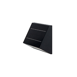 Lampe solaire � accu ECOSTEP WALL avec capteur IP65, gris graphite