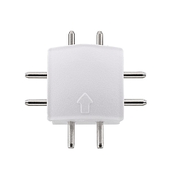 Connecteur en X LUXI LINK avec prise de courant, blanche