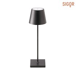 battery table lamp NUINDIE round, CCT Switch IP54, sage green dimmable