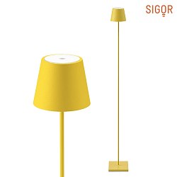 battery floor lamp NUINDIE round IP54, sunny yellow dimmable