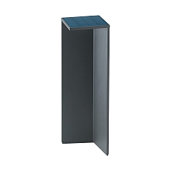 Lampe de socle solaire NUSOLAR angulaire, langue, avec capteur IP54, anthrazit, couvert de poudre 