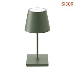 battery table lamp NUINDIE MINI round, CCT Switch, dimmable IP54, pine green dimmable