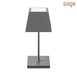 Lampe de table  accu NUINDIE MINI IP54, gris graphite gradable