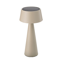 Lampe de table solaire SOLINO inclinable, avec batterie, avec fonction de charge USB, fixation magn�tique IP44, mat