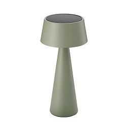 Lampe de table � accu SOLINO IP44, vert sauge gradable