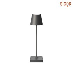 Lampe de table  accu NUINDIE POCKET IP54, gris graphite gradable