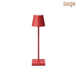 battery table lamp NUINDIE POCKET IP54, fire red dimmable