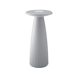 Lampe de table � accu NUFLAIR CCT Switch, avec variateur tactile, perfor� IP54, gris brume gradable