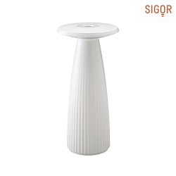 Lampe de table  accu NUFLAIR IP54, blanc neige gradable