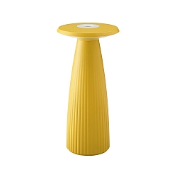 Lampe de table � accu NUFLAIR CCT Switch, avec variateur tactile, perfor� IP54, jaune soleil gradable
