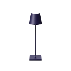 Lampe de table � accu NUINDIE USB-C rond, CCT Switch, avec variateur tactile IP54, bleu prune gradable
