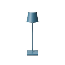 Lampe de table � accu NUINDIE USB-C rond, CCT Switch, avec variateur tactile IP54, bleu dauphin gradable