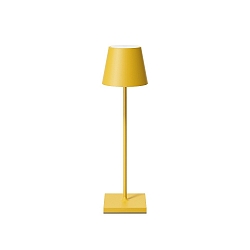 Lampe de table � accu NUINDIE USB-C rond IP54, jaune soleil gradable