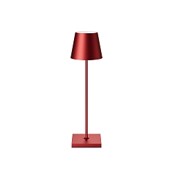 Lampe de table � accu NUINDIE IP54, rouge cerise gradable