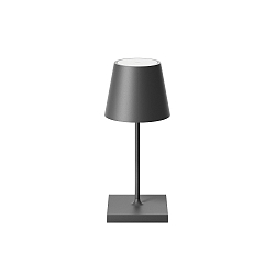 Lampe de table � accu NUINDIE MINI USB-C rond, CCT Switch, avec variateur tactile IP54, gris graphite gradable