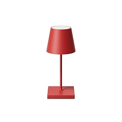 Lampe de table � accu NUINDIE MINI USB-C rond, CCT Switch, avec variateur tactile IP54, rouge feu gradable