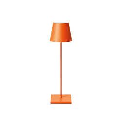 Lampe de table � accu NUINDIE USB-C rond, CCT Switch, avec variateur tactile IP54, orange vif gradable