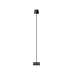 Lampadaire � accu NUINDIE USB-C rond IP54, noir nuit gradable