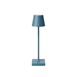 Lampe de table � accu NUINDIE POCKET USB-C rond, CCT Switch, avec variateur tactile IP54, bleu dauphin gradable