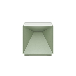 battery table lamp NUTALIS 10X10CM cube shape, CCT Switch, with touch dimmer, with charger IP54, sage green dimmable