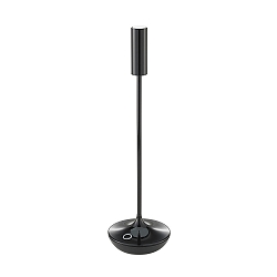 battery table lamp NUCANDLE with touch dimmer IP54, glossy, black dimmable
