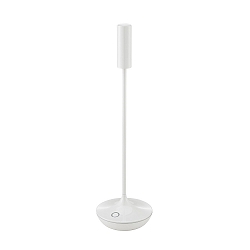 battery table lamp NUCANDLE with touch dimmer IP54, glossy, white dimmable