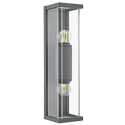 Luminaire mural d’extérieur NULATERN MINI DOUBLE E27 IP54, anthrazit gradable