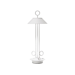 Lampe de table � accu NUDIDEROT avec crochet, CCT Switch, avec variateur tactile IP54, blanc neige gradable