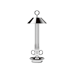 Lampe de table � accu NUDIDEROT avec crochet, CCT Switch, avec variateur tactile IP54, chrome gradable