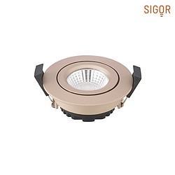 recessed luminaire DILED 68 swivelling, Dim-To-Warm IP30, champagner dimmable 6W 360lm 2100-2700K 36 36 CRI 95