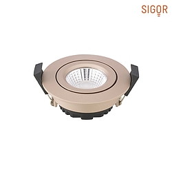 recessed luminaire DILED 68 swivelling IP20, champagner dimmable 6W 380lm 3000K 36 36 CRI 95
