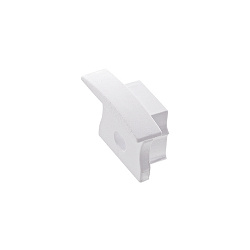 Endcap for Recessed profile 12, flush, with hole