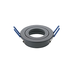 Lumi�re encastr�e RING rond, pivotant GU 5,3, couvert de poudre, noir  gradable