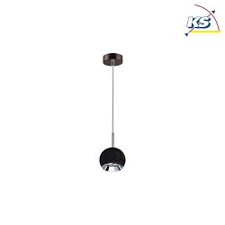 Luminaire  suspension BALL WOOD  1 flamme GU10 IP20 chrome, noir , noisette gradable