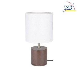 Lampe de table TRONGO ROUND rond E27 IP20 noir , noisette, blanche