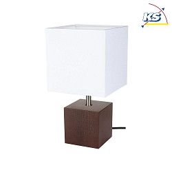 Lampe de table TRONGO SQUARE angulaire E27 IP20 noir , noisette, blanche